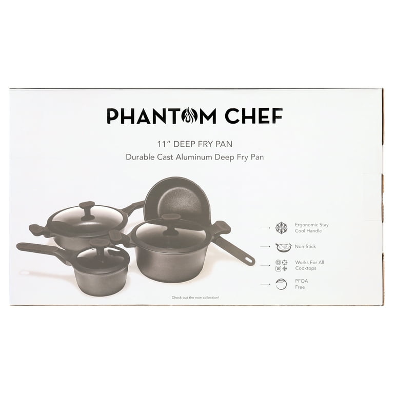 Phantom Chef 11 Deep Frypan - Black