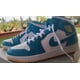 thumbnail image 2 of Ni - ke Ni - ke Air Jordan 1 Mid "Aquatone Blue White Celestial Gold Men's (U.S. 12) *RARE, 2 of 5