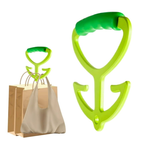 Heavy Duty Grocery Bag Carrier (2-Pack) – Ergonomic Shopping Bag Handles Holds 80lbs, Comfort Grip for Groceries, Totes, 5-Gallon Buckets – Ideal for Seniors & Arthritis Relief