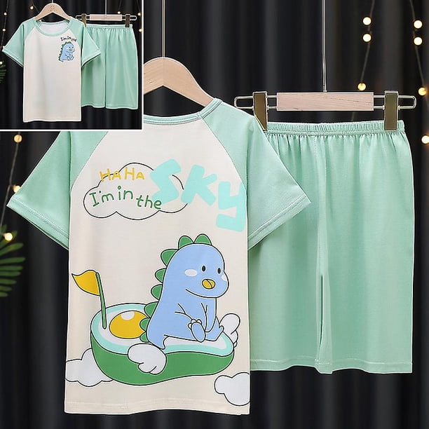 18 (13T 14T) café Pijamas para niños Conjuntos de verano para niños Niñas Conjuntos de pijamas de algodón suave Conjunto de manga corta Camiseta Tops Pantalones cortos Pijamas de Spiderman_h esquí esquí Gafas de esquí
