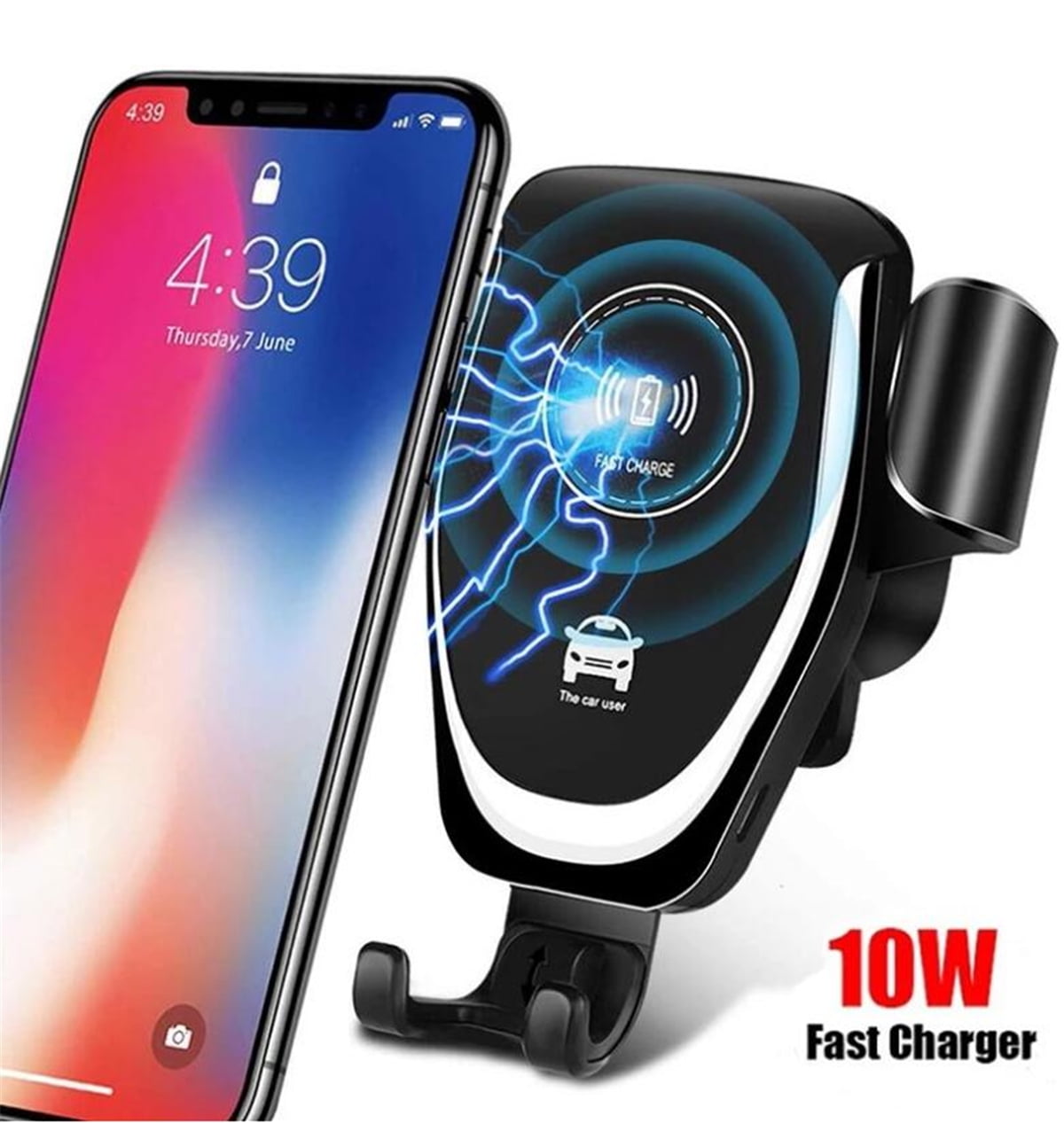 Wireless Car Charger, Borz 15W/10W/7.5W Qi Car Charger Fast Charging Auto Clamping Car Wireless Charger Air Vent Car Phone Holder Mount, Compatible with iPhone 12/12 Pro Max/12 Mini/11, Galaxy S21/S20