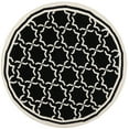 thumbnail image 2 of Safavieh Dhurries Myles Geometric Area Rug, Black/Ivory, 8' x 8' Round, 2 of 10