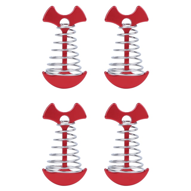 Estacas para tienda de campaña, gancho para clavos de suelo de aleación de aluminio, hebilla de cuerda de viento, 4 Uds.