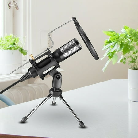 Hmount Deeroll PC/Phone Microphone 3.5mm Home Studio Condenser Microphone for Podcast/Recording