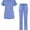 Chasseur Vert, variante sur Adar Uniformes Ensemble de Sarrau pour Femmes - Haut à Col en V Amélioré/pantalon à Multiples Poches