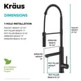 thumbnail image 5 of Kraus Artec Pro Commercial Style Pull-Down Single Handle Kitchen Faucet with Pot Filler in Matte Black, 5 of 15