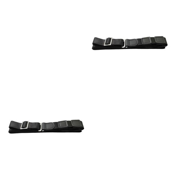 Minnieouse Belt Clothes Accessory Elastic Tucking Strap Belts Dress Accessories Anti-wrinkle Fixing Band Non-slip Locking negro4 2piezas