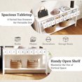 thumbnail image 2 of Gymax 60'' Long Narrow Console Table w/4 Drawers & Open Storage Shelf Anti-Tip Kit White, 2 of 10