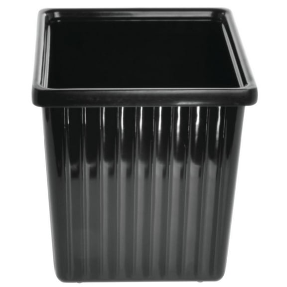 HUBERT® Garnish Bowl Square Black Melamine - 6" L x 6" W x 7" H