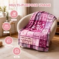 thumbnail image 3 of Godance Mother's Day Gift Blanket for Mom from Daughter Son, 50x60 Inch Soft Flannel Throw Blanket - Romantic Anniversary Blanket for Couch & Bedroom - I Love You Mom Present for Her, Wife (M-Pink), 3 of 7