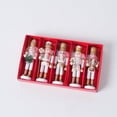 thumbnail image 2 of 5Pcs Nutcrackers Figurines Set, Christmas Wooden Nutcrackers Soldier with Base and Rope, Cartoon Nutcracker Puppet Gift Box, Nutcracker Christmas Desk Decorations Kids for Home Bedroom Christmas Decor, 2 of 4