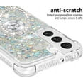 thumbnail image 4 of Glitter Clear Sparkly Bling Case for Samsung Galaxy S23+ Plus (Not S23) for Women Girls, Flowing Liquid Quicksand Cover with Diamond Ring Holder Case for Samsung Galaxy S23 Plus  Silver, 4 of 14
