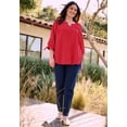 thumbnail image 2 of Catherines Georgette Button Down Tie Sleeve Cafe Blouse, 2 of 6