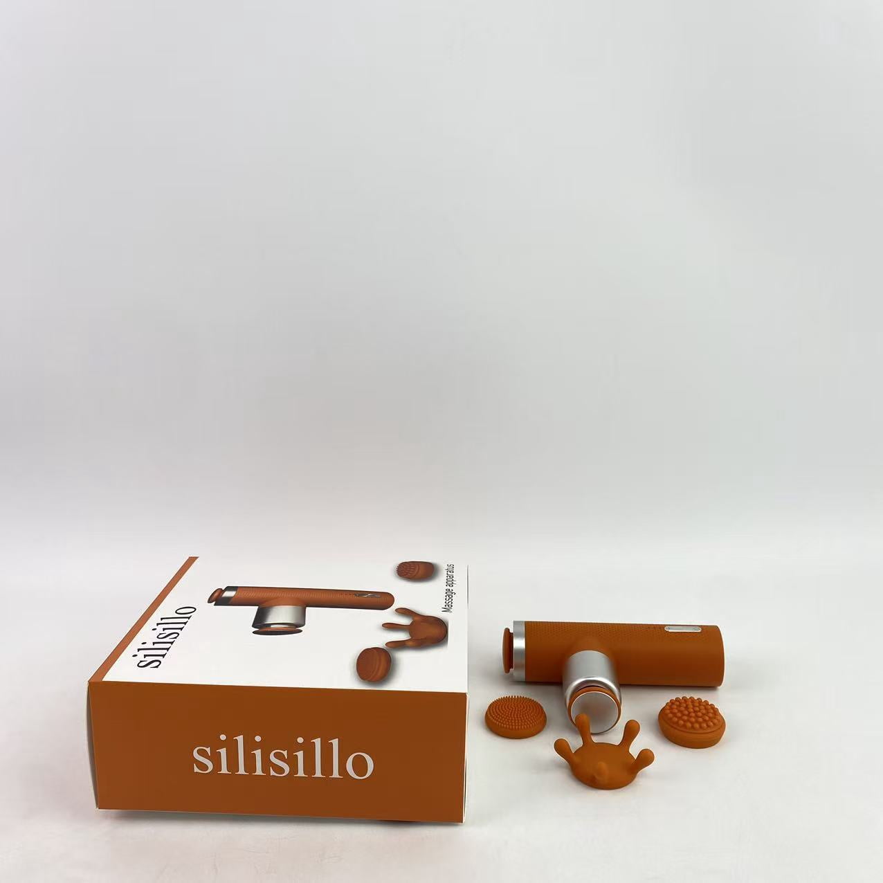 silisillo Massage apparatus,Mini Massage Gun with Heat, Deep Tissue Massage Gun, Portable Percussion Muscle Massager with 4 Massage Heads for Athletes
