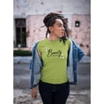 thumbnail image 2 of Beauty Lettering With Daisy  T-Shirt Women -Image by Shutterstock, Female x-Large, 2 of 4