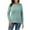 Mint Green, variant on oqasdz Thermal Underwear for Women Casual Solid Color Bottoming Shirt Slim High Knitted Long Sleeved Top Loose Comfortable Warm Outdoor Dailywear