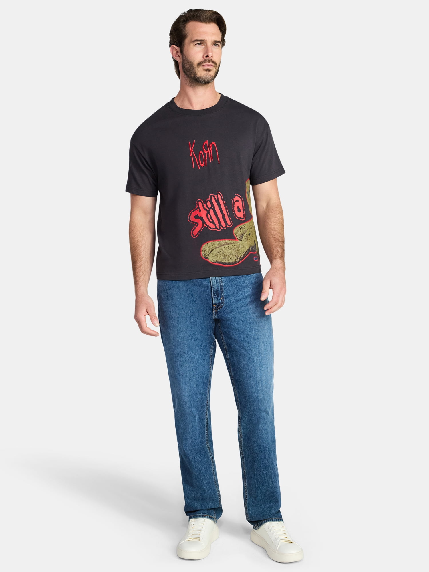 Korn Men's and Big Men's Cropped Graphic Tee, Sizes XS-3XL