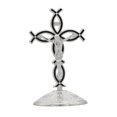 thumbnail image 1 of Figura de cruz de pie, estatua de cruz para la encimera de la chimenea de Acción de Gracias Negro plata, 1 of 9