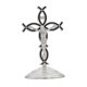 thumbnail image 1 of Figura de cruz de pie, estatua de cruz, adorno de mesa, estatua de crucifijo de Jesús Negro plata, 1 of 9