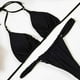 thumbnail image 2 of Traje De Baño De Dos Piezas Con Cuello Halter Bragas y sujetadores de mujer Conjunto de bikini con cordones Halter Cintura alta Sexy Ropa de playa sólida, 2 of 8