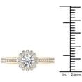 thumbnail image 4 of 1/2 Carat T.W. Diamond Flower-Shape Halo 14kt Yellow Gold Engagement Ring, 4 of 5