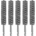 thumbnail image 1 of 5pcs Stainless Steel Bore Brush Wire Brush for Drill with Hex Shank HandleSilver, 1 of 5