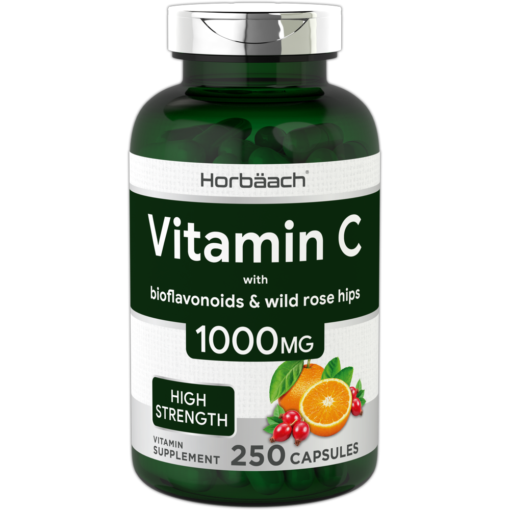 Vitamin C 1000mg 250 Capsules With Bioflavonoids and Rose Hips