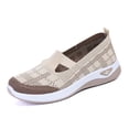 thumbnail image 5 of Domuza Womens Orthopedic Athletic Shoes Walking Shoes - Lightweight, Loose Fit, Breathable, Mesh-Comfortable, Soft Soled, Wide & Bulky Sneakers Khaki 8.5（EU-41）, 5 of 6