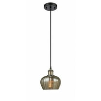 Innovations 516-1P-BAB-G96 Fenton 1 Light Mini Pendant part of the Ballston Collection, Black Antique Brass