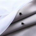 thumbnail image 4 of Blackout Curtains for Nursery - Stars Cutout Decor for Bedroom Aesthetic Window Treatment Double Layer Drapes Sheer Overlay, W 40 x L 84 Inches, Grey, 2 Panels, 4 of 9