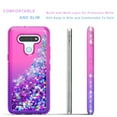 thumbnail image 4 of LG Stylo 6 Case, With [Tempered Glass Screen Protector Included], STARSHOP Liquid Glitter Bling TPU Phone Cover - Pink/Purple, 4 of 6