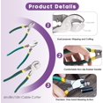 thumbnail image 3 of shiyou-3PCS Heavy Duty Stainless Steel 6Inch 8Inch 10Inch Cable Cutters Kit, Cable Wire Cutters High Leverage Cutter, Wire Rope Cutter for Cutting Aluminum, Copper, Wire, Communications Cable, 3 of 4