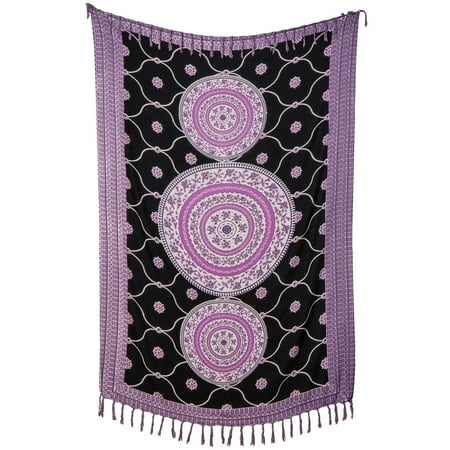Rayon Wall Lighting - Gita Medallion Tapestry, Wall Hanging, and Bedspread (3 X 5.5 Feet, 100% Rayon)