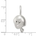 thumbnail image 3 of FB Jewels Sterling Silver Satin Diamond Cut Football Helmet Charm, 3 of 4