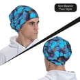 thumbnail image 6 of Logiee Blue Butterflies Print Unisex Knit Beanie for Men Women Winter Hat,Beanies Skull Caps, 6 of 7