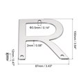 thumbnail image 2 of Uxcell 3.94 Inch Stainless Steel House Letter R for Mailbox Hotel Address Door Sign, 2 of 5