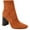 Carmel Brown Micro, variant on Charles by Charles David Women's Turmoil Microsuede Stacked Block Heel Bootie