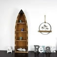 thumbnail image 5 of Wooden Boat Decor with Shelf Hanging Wood Boat Decoration for Wall, Rustic Nautical Standing Boat Shelf Decor Beach Theme Book Shelf Display Canoe Boat for Bathroom Bedroom Lake House Decoration, 5 of 9