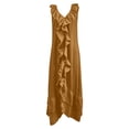 thumbnail image 5 of Ovbmpzd Elegant Summer Dresses for Women 2026 Shift Yellow Tiered Maxi Dresses V-Neck Casual Sleeveless Dresses Womens Dresses,S, 5 of 6