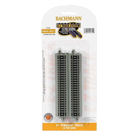 Vía recta Bachmann de 5" de níquel plata, escala N
