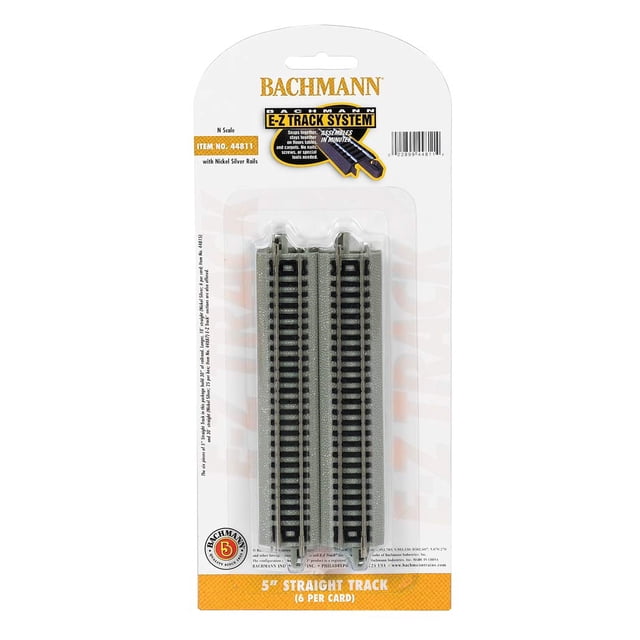 Vía recta Bachmann de 5" de níquel plata, escala N