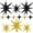 Black Gold, variant on Purple Black Star Balloons 12pcs, 27/22 Inch Foil Star Explosion Balloons, Large Spike Mylar Cone Balloon, Fireworks Shape Balloon Decor for Birthday Halloween Wednesday Graduation