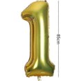 thumbnail image 3 of Globo inflable número 1 para decoración de primer cumpleaños dorado, 3 of 5