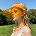 thumbnail image 4 of UV Blocking Clear TPU Large Brim Sport Visor Hat, Soft Padded Headband Empty Top Sun Cap for Beach Travel Cycling Golf Outdoor Summer Sun Protection Three Tone Options, 4 of 4