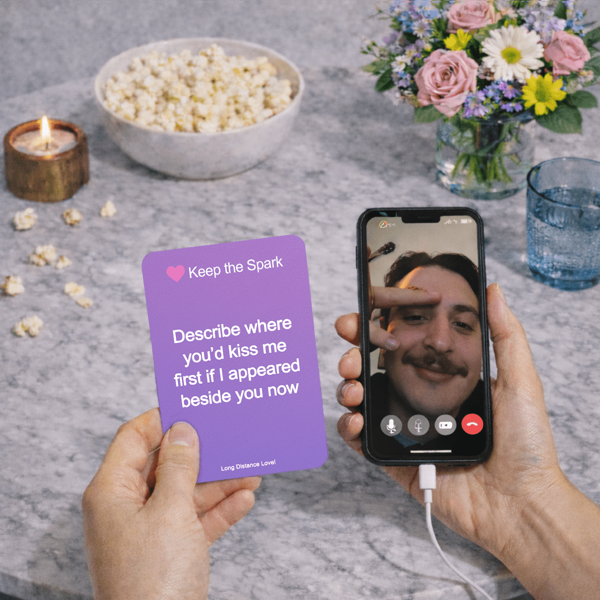 Long Distance Couples Card Game – 120 Questions, 3 Categories (Stay Close, Keep the Spark, Our Future) | Build Intimacy,, Feel Closer Across the Miles | Perfect for Video Calls, Texting & Anniversari