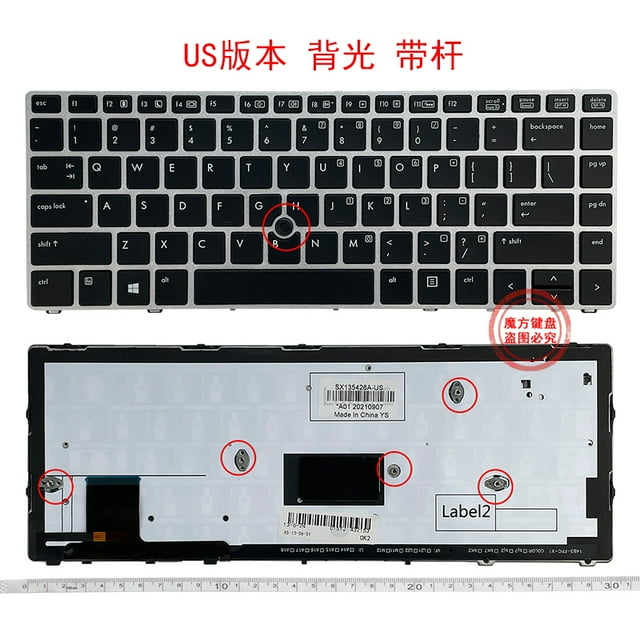 NEW US Laptop keyboard FOR HP EliteBook Folio 9470 9470M 9480 9480m with backlit with point backlit point kb