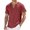 Wine, variant on Linen Shirts for Men 2026 Summer Short Sleeve Casual Loose Raw Edge Henley T Shirts Lightweight Beach Vacation Shirt