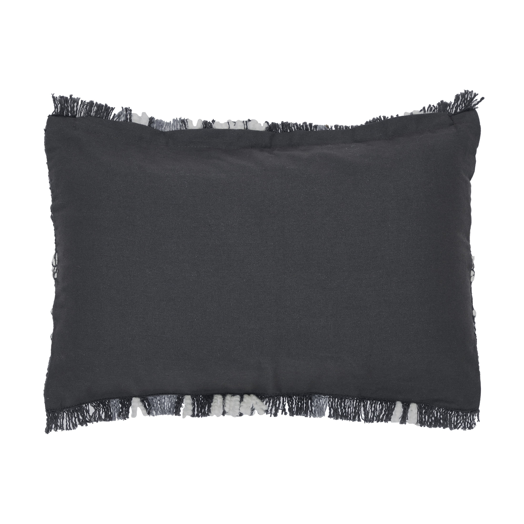 Better Homes & Gardens 14" x 20" Lulu Black Plaid Cotton Rich Decorative Pillow
