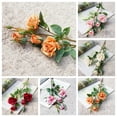 thumbnail image 2 of Trayknick 6 Pack Artificial Flowers, Rose Branch Portable Korean Style Fabric Fadeless Vivid Simulation Peony Bouquet Home Garden Wedding Decoration, 2 of 8