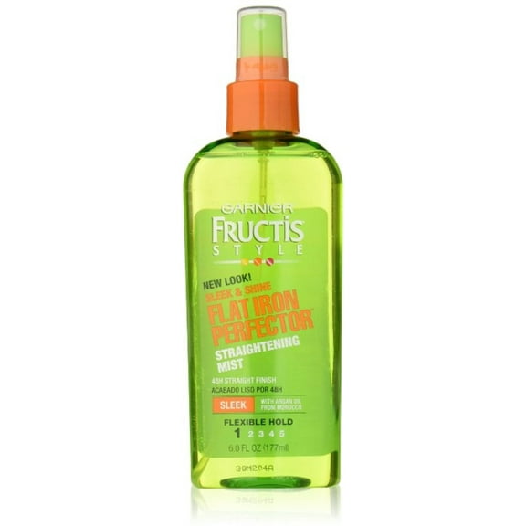 Garnier Fructis Style Sleek & Shine Flat Iron Perfector Straightening Mist 6 oz (Pack of 2)